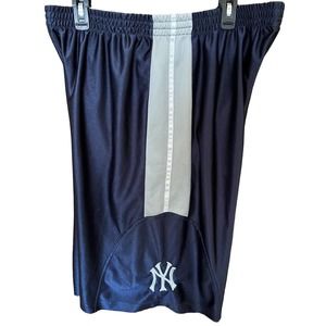 Vintage New York Yankees MLB Shorts Mens XL 40-42 Blue Gray White Logo Official